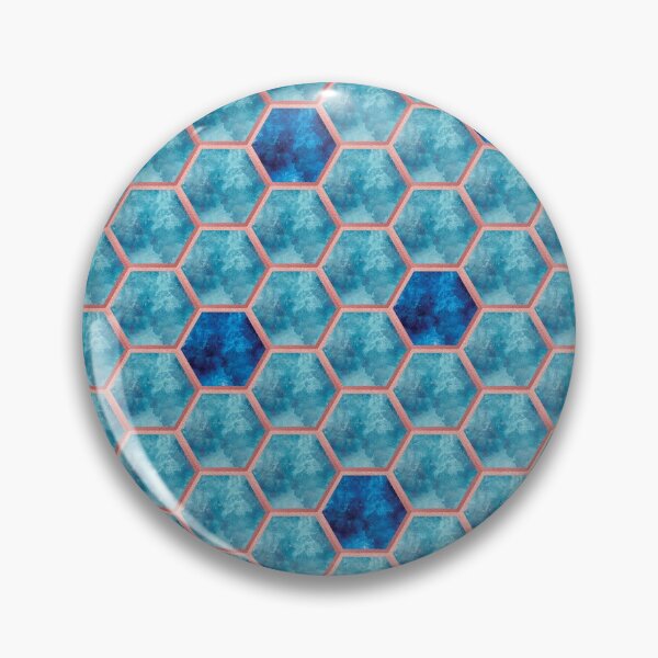 Item preview, Glam Honeycomb Pattern | Textured blue and gold hexagonal pattern designed and sold by Twist Design.