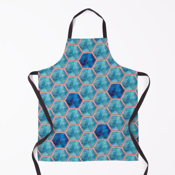Item preview, Glam Honeycomb Pattern | Textured blue and gold hexagonal pattern designed and sold by Twist Design.