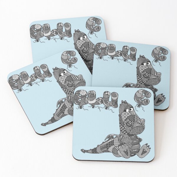 Item preview, Young Cute Light Blue Doodle Dragon designed and sold by Kay Patterson.