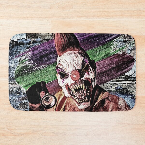 Item preview, Evil clown holds a horn in his hand designed and sold by Revier.