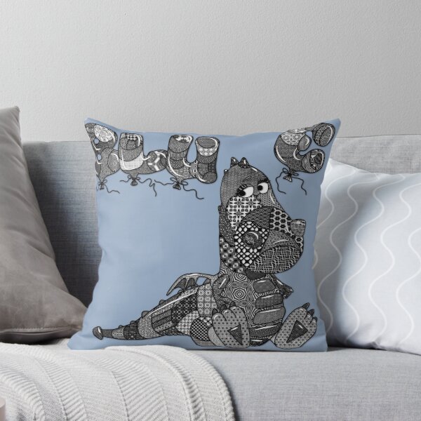 Item preview, Young Cute Blue Doodle Dragon designed and sold by Kay Patterson.