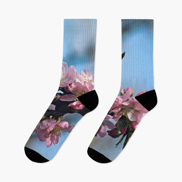 Item preview, Branch Pink Almond Blossoms Sakura Floral Macro designed and sold by Anna Lemos.