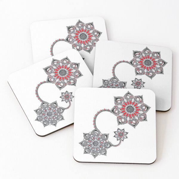 Item preview, Three red flowers designed and sold by mikiverevikim.