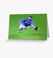 Kevin Pillar's Mighty Dive Greeting Card