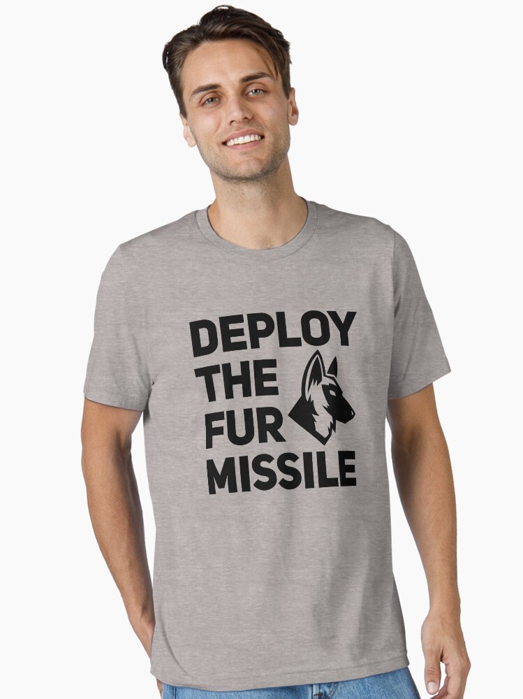 Deploy The Fur Missile Funny Belgian Malinois Dutch Shepherd Gift