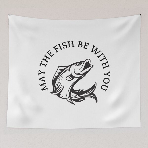 Item preview, May The Fish Be With You - black designed and sold by piastrelli.
