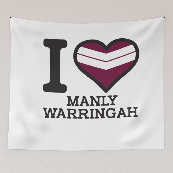Item preview, “I love Manly Warringah” Apparels, Merchandise, T Shirts, Leggings, Skirt, Mask, Apron, Bags designed and sold by Ink Inc.