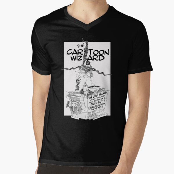the Cartoon Wizard V-Neck T-Shirt