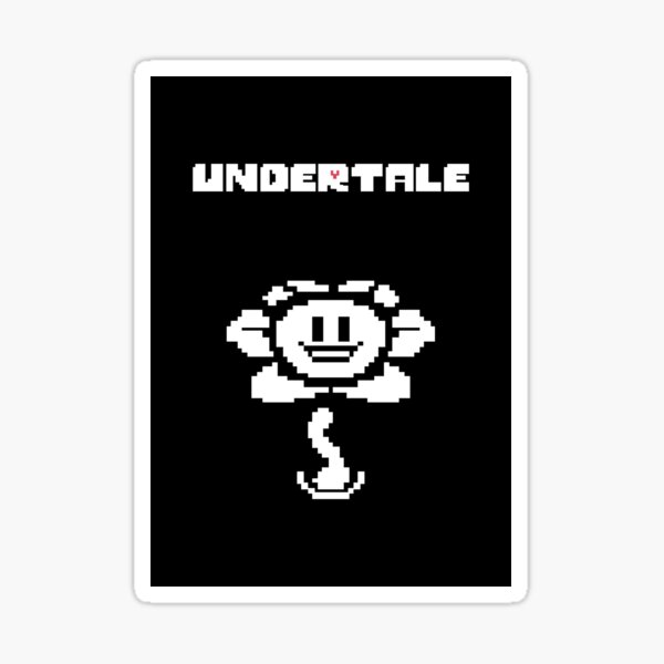 Flowey Undertale Pixel Logo Stickers for Sale