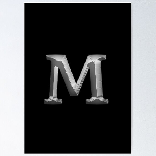 Silver Upper Case Letter M Sticker for Sale by molamode