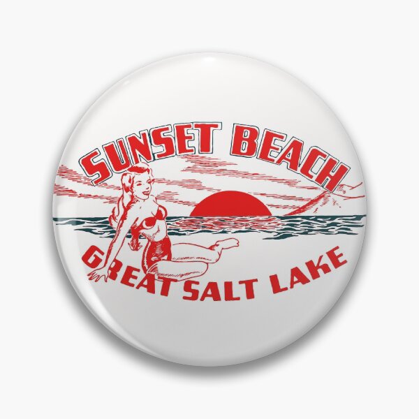 Item preview, Vintage Sunset Beach Great Salt Lake City Utah designed and sold by NationalVintage.
