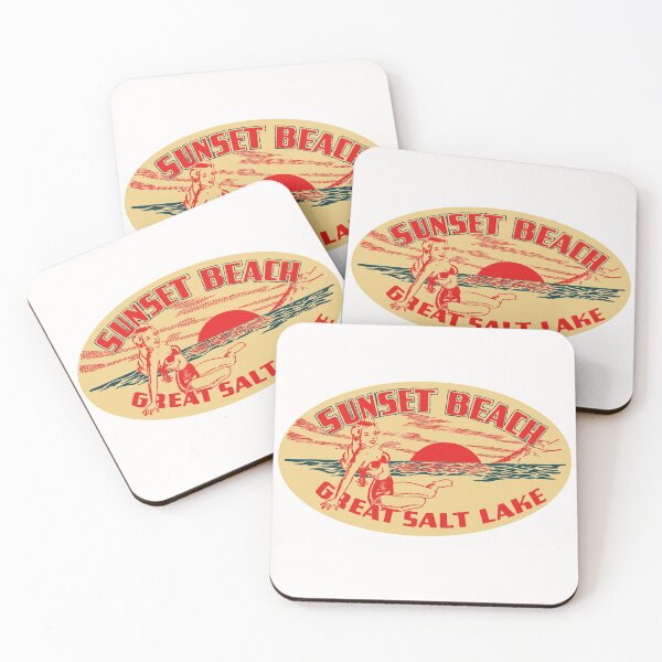 Item preview, Vintage Sunset Beach Great Salt Lake City Utah designed and sold by NationalVintage.