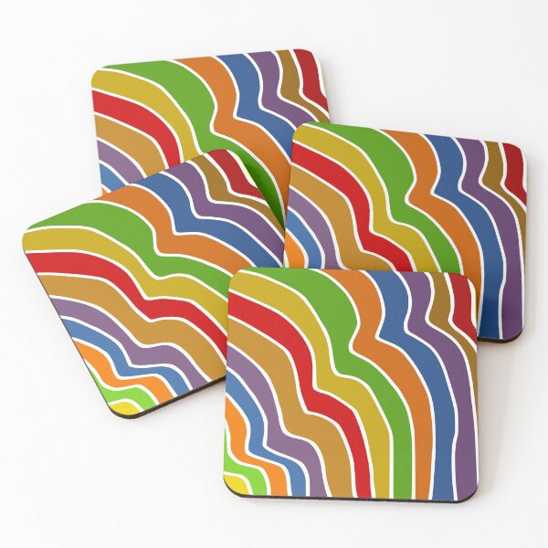 Item preview, Curvy Multi-Color Vertical Pattern  designed and sold by ThisNThatImages.