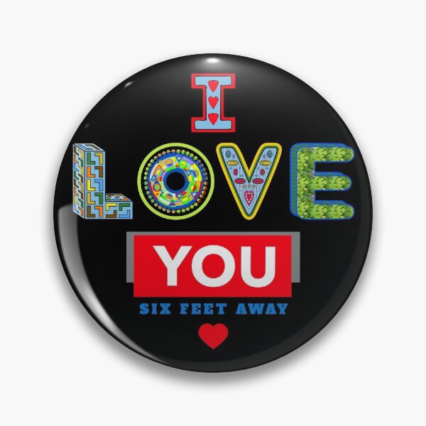 Item preview, I Love You (six feet away) designed and sold by artfulnotebook.