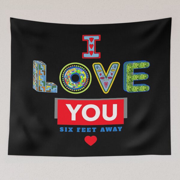Item preview, I Love You (six feet away) designed and sold by artfulnotebook.