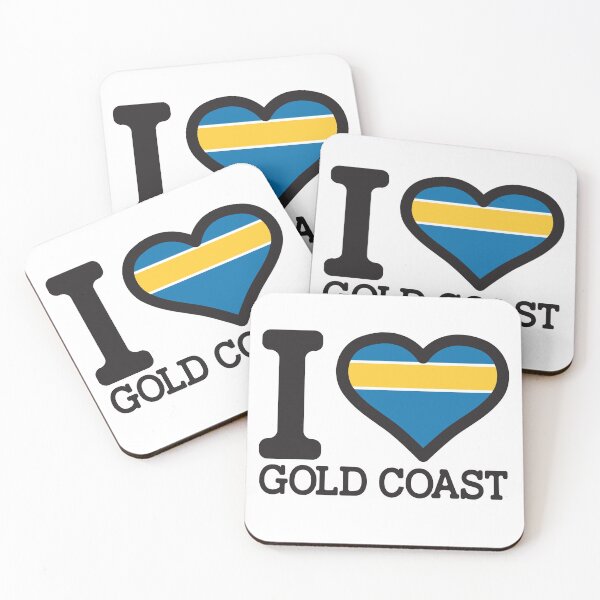 Item preview, “I love Gold Coast” Apparels, Merchandise, T Shirts, Leggings, Skirt, Mask, Apron, Bags designed and sold by Ink Inc.
