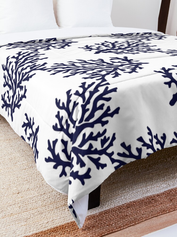 Alternate view of Kopie von Blue and white coral Comforter