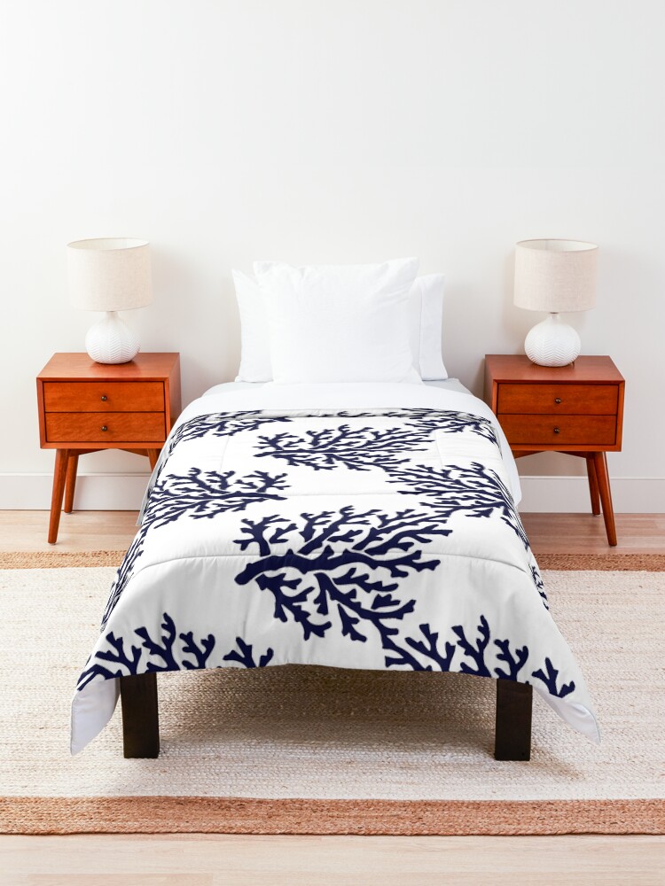 Alternate view of Kopie von Blue and white coral Comforter
