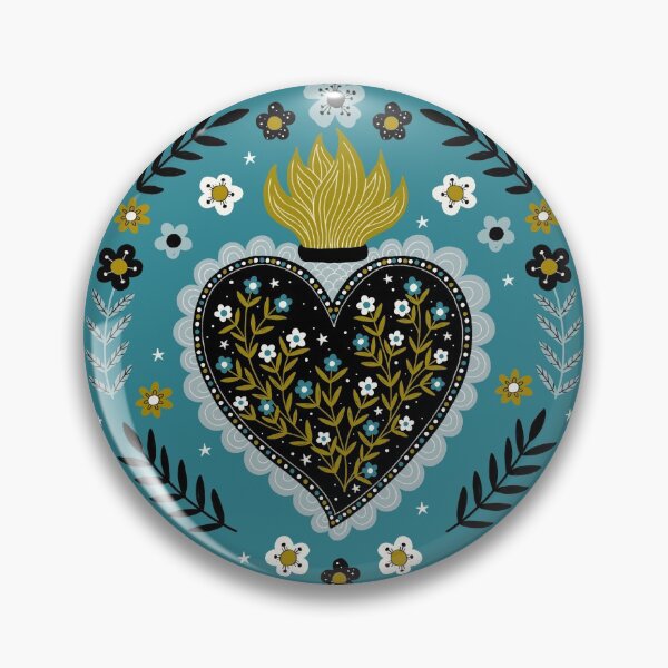 Item preview, Magical Sacred Heart on Blue designed and sold by BexMorleyArt.