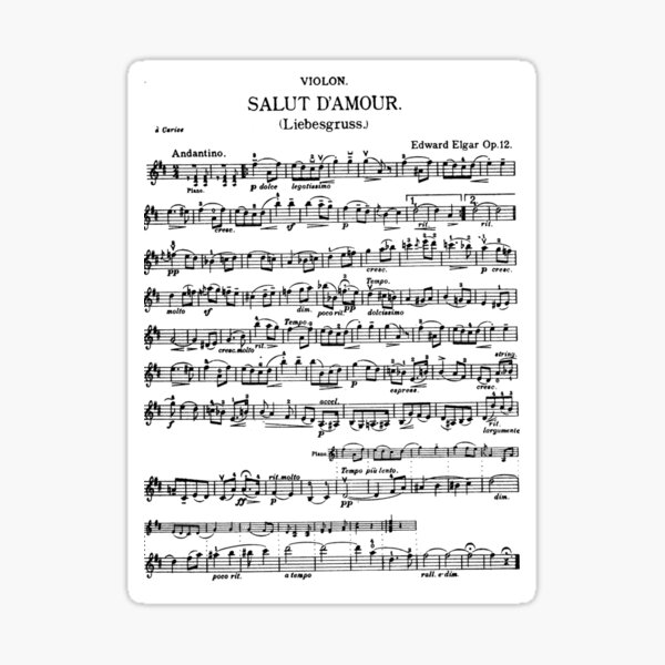 Aperçu de l'œuvre Elgar Salut D'Amour créée et vendue par bhconn.