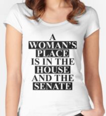 A Woman's Place... Women's Fitted Scoop T-Shirt