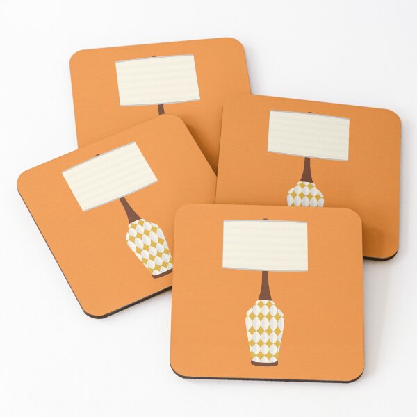 Item preview, Mid-Century Modern Harlequin Lamp Orange Background designed and sold by darklanterndsn.