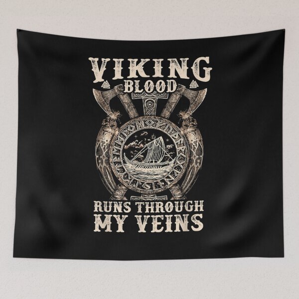 Item preview, Viking Blood Runs Through My Veins Viking Ship Valknut  designed and sold by lolahomya.