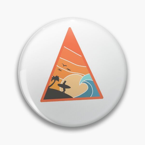Item preview, Beach Surfer Triangle Sticker designed and sold by inezj.