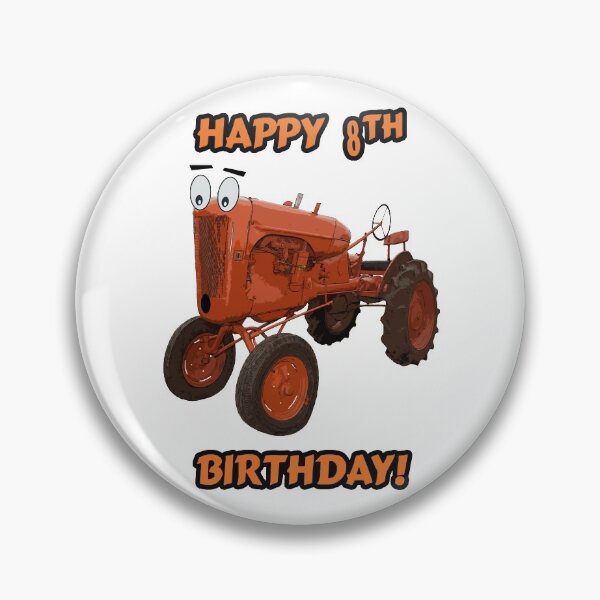 Item preview, Happy 8th Birthday Tractor design designed and sold by SEADOGPRINTS.