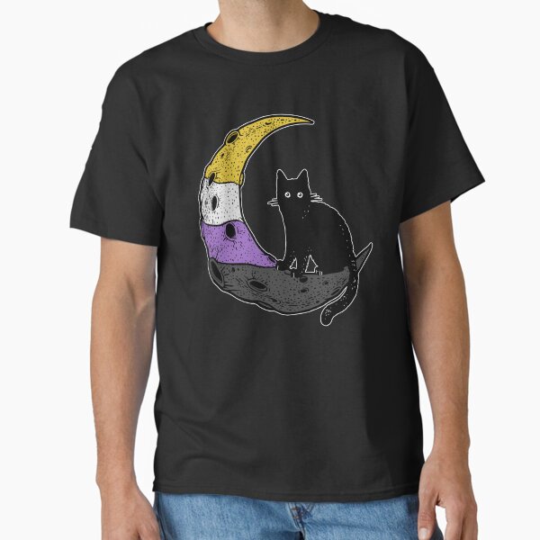 Item preview, Nonbinary Moon Cat designed and sold by Clara Hollins.