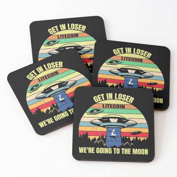 Item preview, Get In Loser We're Going To The Moon Litecoin designed and sold by Bitcoin-Fashion.