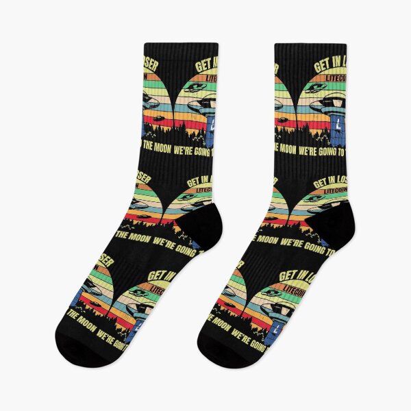 Item preview, Get In Loser We're Going To The Moon Litecoin designed and sold by Bitcoin-Fashion.