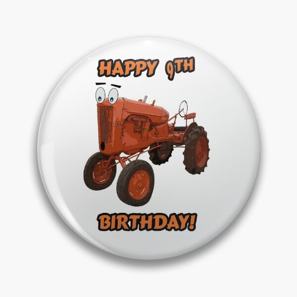 Item preview, Happy 9th Birthday Tractor design designed and sold by SEADOGPRINTS.
