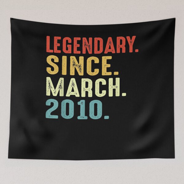 Item preview, 11 Years Old Birthday Gift Legendary Since March 2010  designed and sold by lolahomya.