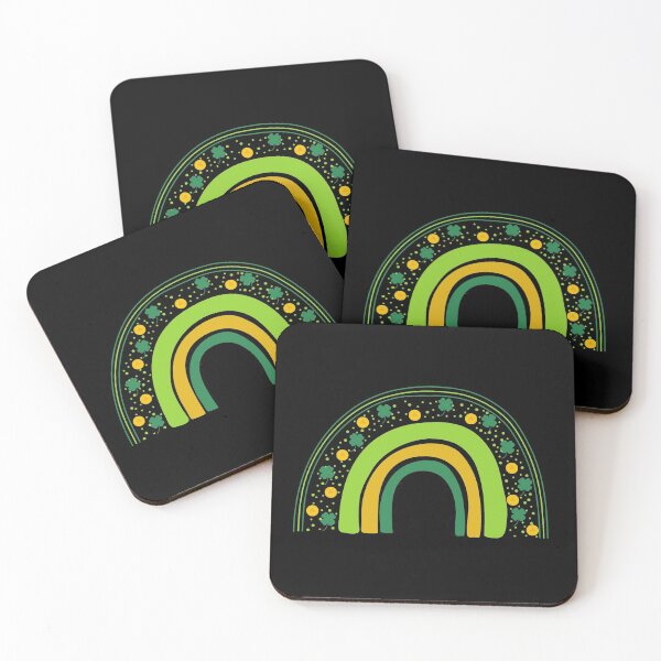 Item preview, St Patrick's Day Rainbow | Shamrocks and Gold Coins | Green Rainbow designed and sold by SkyTastic.