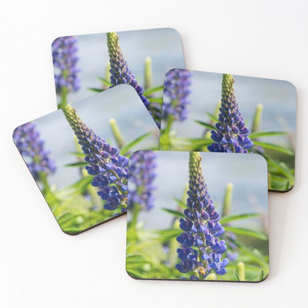 Item preview, Two purple lupin flowers.  designed and sold by Anne Scantlebury.