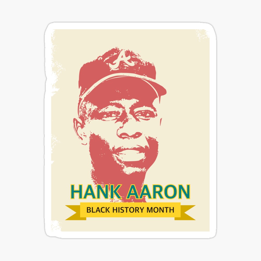 Hank Aaron Hammerin Hank FanArt Tribute | Sticker