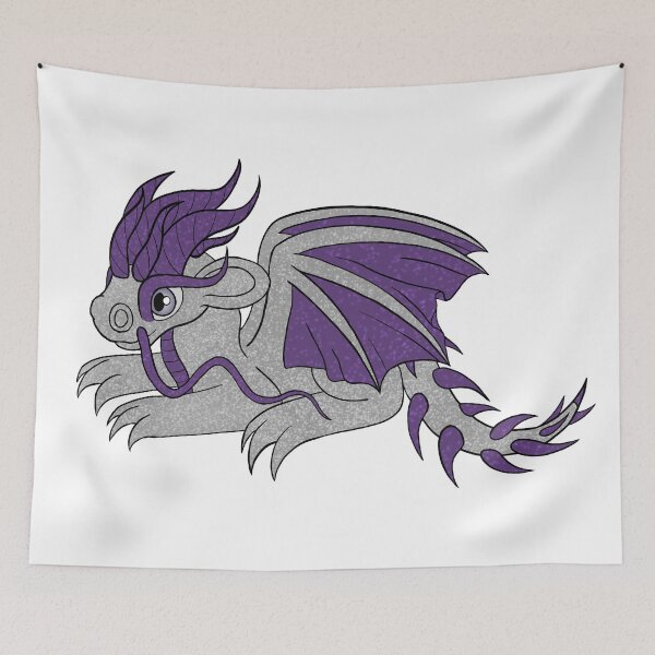 Item preview, Adorable Baby Dragon, Silver and Purple designed and sold by EventideChaos.