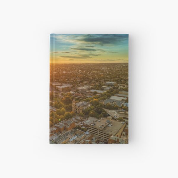 Sunrise Bendigo CBD - Aerial View Hardcover Journal