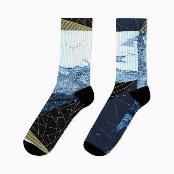 Item preview, Modern abstract pattern Blue and Gold designed and sold by MinuitSeven.