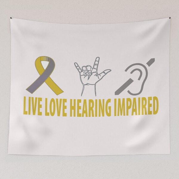 Item preview, Live Love Hearing Impaired designed and sold by JAZTshirt.