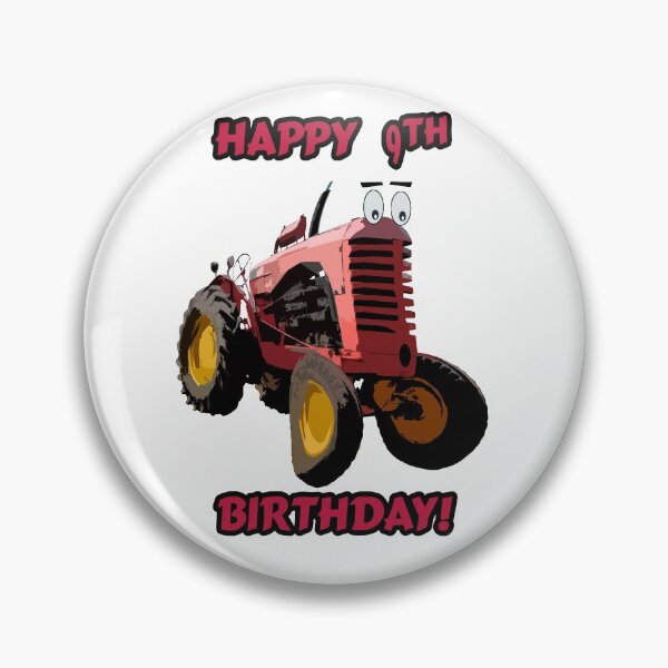 Item preview, Happy 9th Birthday Tractor design designed and sold by SEADOGPRINTS.