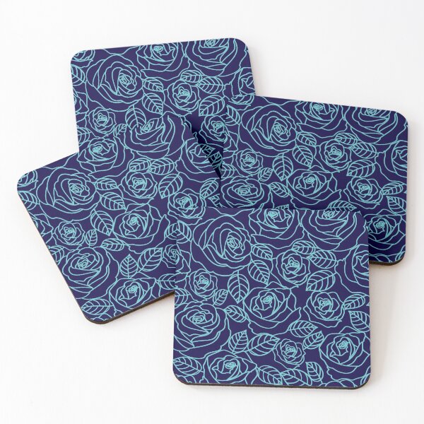 Item preview, Blue outlined roses designed and sold by magicbyrc.