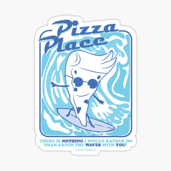 surfer babe Glossy Sticker