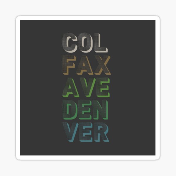 COL FAX AVE DEN VER Sticker