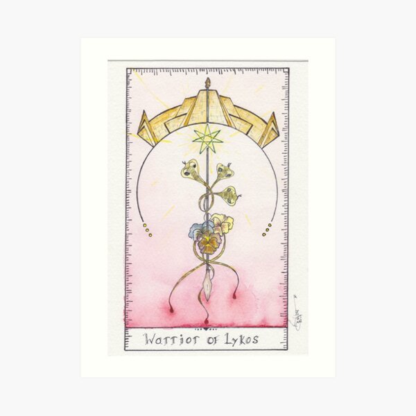 Warrior of Lykos Tarot Art Art Print