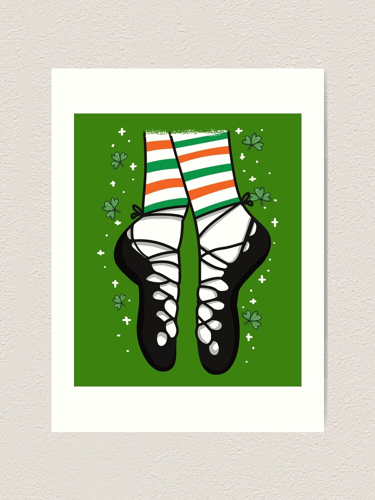 Cartoon Ghillies Irish Dance Gift Art Print for Sale by MrEddie10