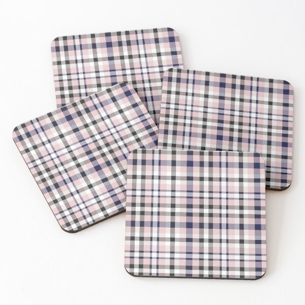 Aperçu de l'œuvre Pink Navy Plaid Tartan Textured Pattern créée et vendue par Siu-Hong Mok.