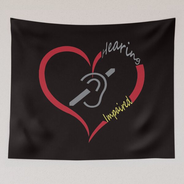 Item preview, Hearing Impaired heart designed and sold by JAZTshirt.