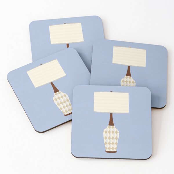 Item preview, Mid-Century Modern Harlequin Lamp Blue Background designed and sold by darklanterndsn.